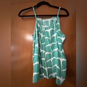 Manaola Teal and White Patterned Top